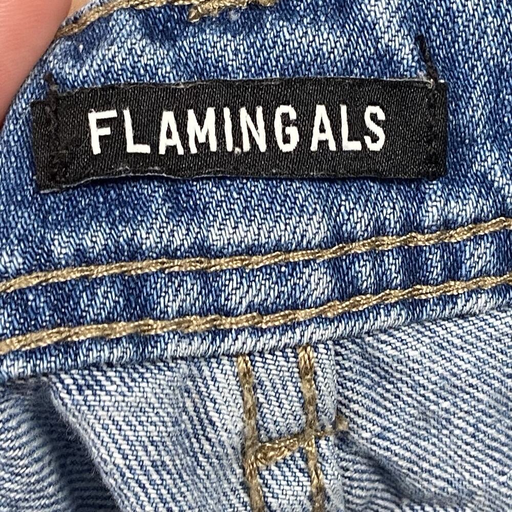 Women’s Straight Leg Distressed Blue Jeans